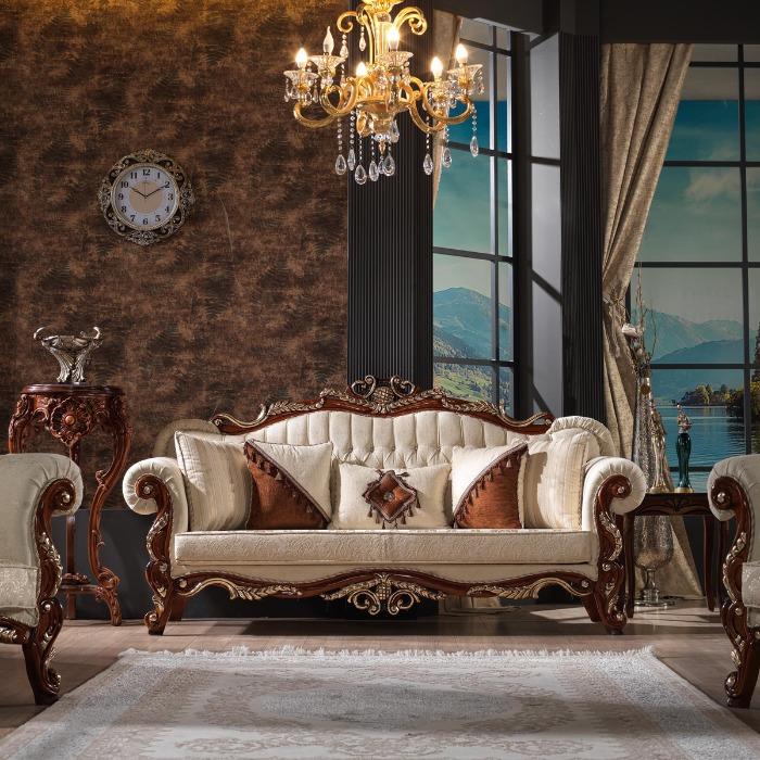Lyxig vardagsrumsmöbler Soffa i europeisk stil 
