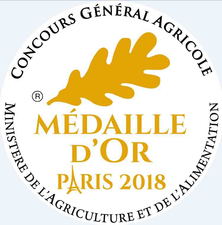 Médaille Or au Concours Général Agricole 2018
