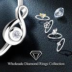 En samling diamantringar